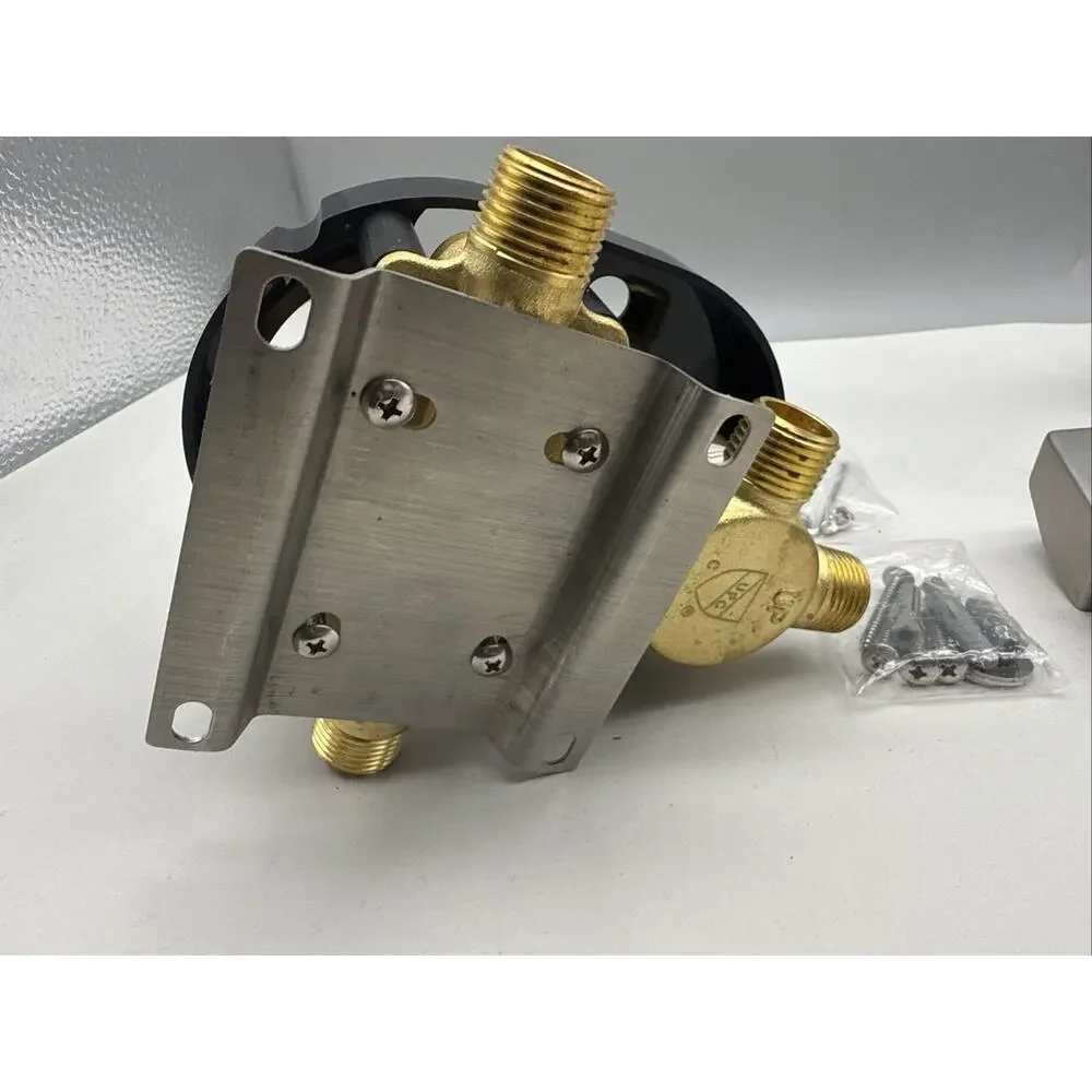 Drettyer Solid Brass Shower Valve With Diverter 3 Way Outlet Brushed Nickel READ